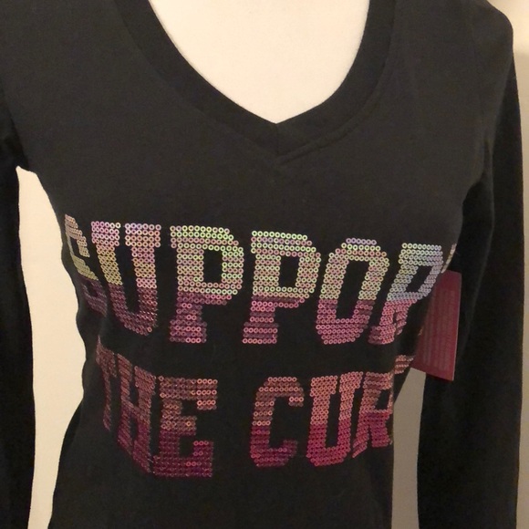 Support the cure pink embellished top small - Picture 2 of 5